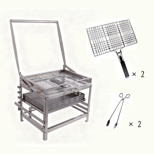 Adjustable 360° Rotating Charcoal BBQ Rotisserie Grill`