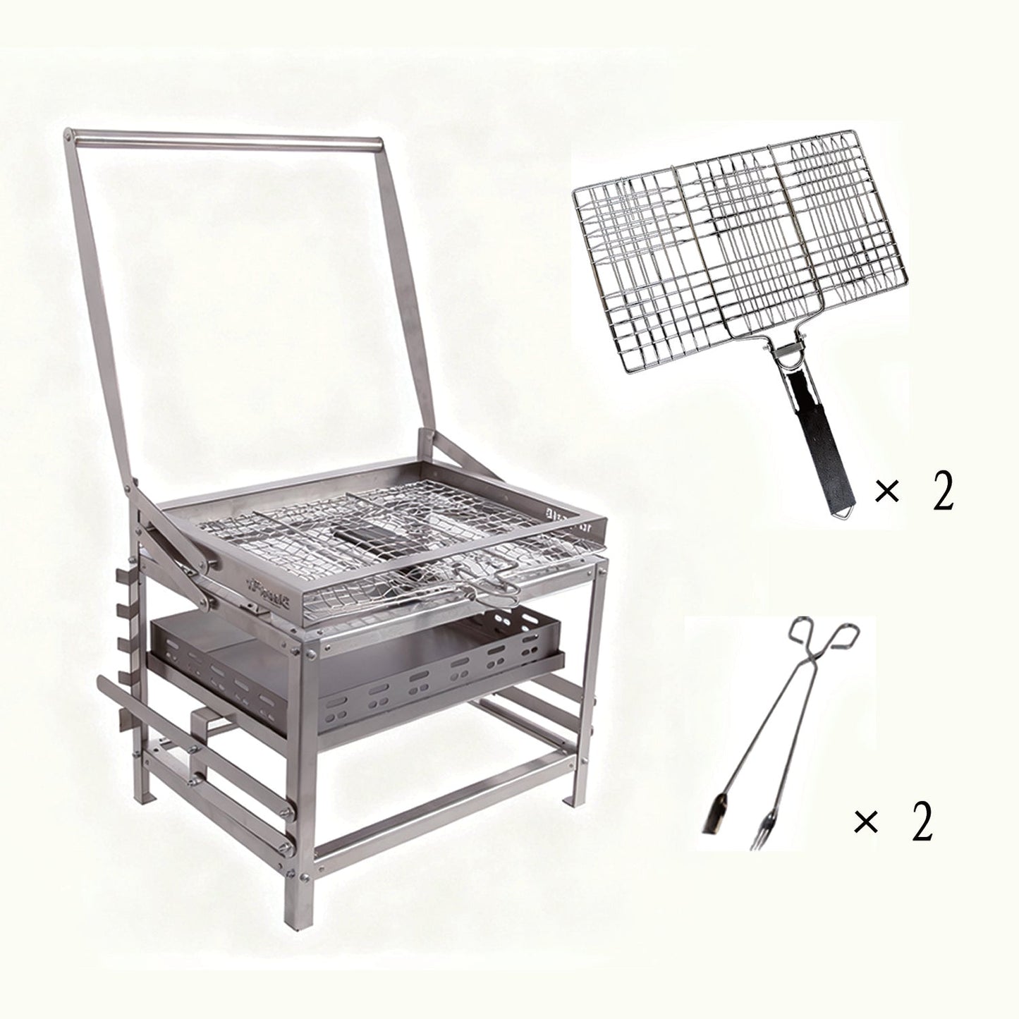 Adjustable 360° Rotating Charcoal BBQ Rotisserie Grill`