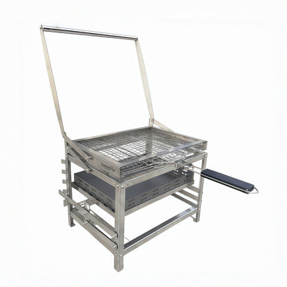 Adjustable 360° Rotating Charcoal BBQ Rotisserie Grill`