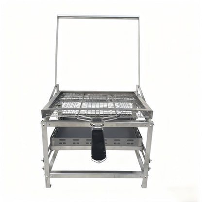 Adjustable 360° Rotating Charcoal BBQ Rotisserie Grill`
