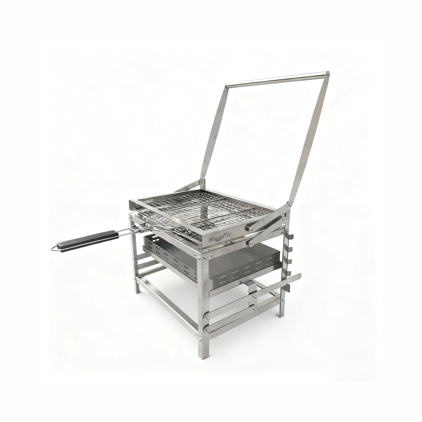 Adjustable 360° Rotating Charcoal BBQ Rotisserie Grill`