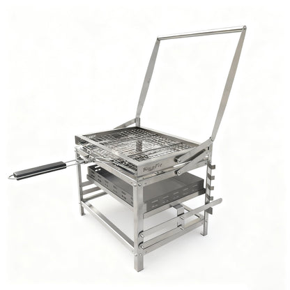 Adjustable 360° Rotating Charcoal BBQ Rotisserie Grill`